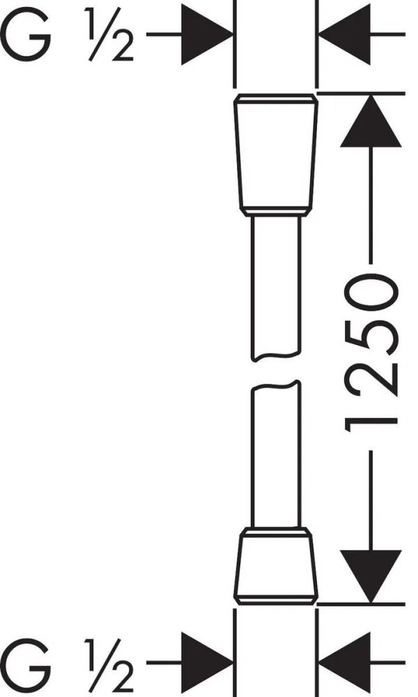 Шланг для душа Hansgrohe Isiflex 125 см черный матовый хром 28272340