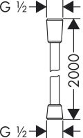 Шланг для душу Hansgrohe Isiflex 200 см хром 28274000