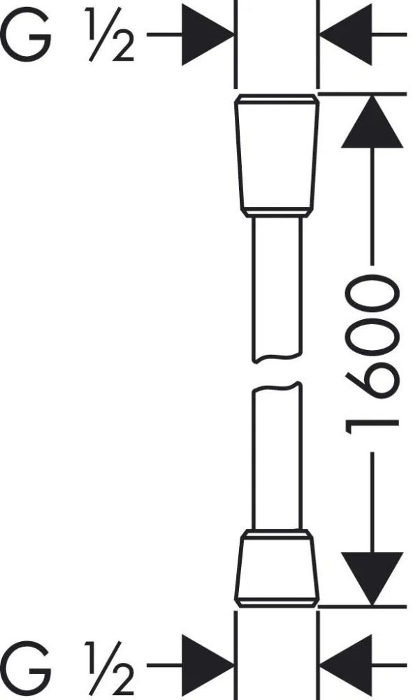 Шланг для душа Hansgrohe Isiflex 160 см хром 28276000
