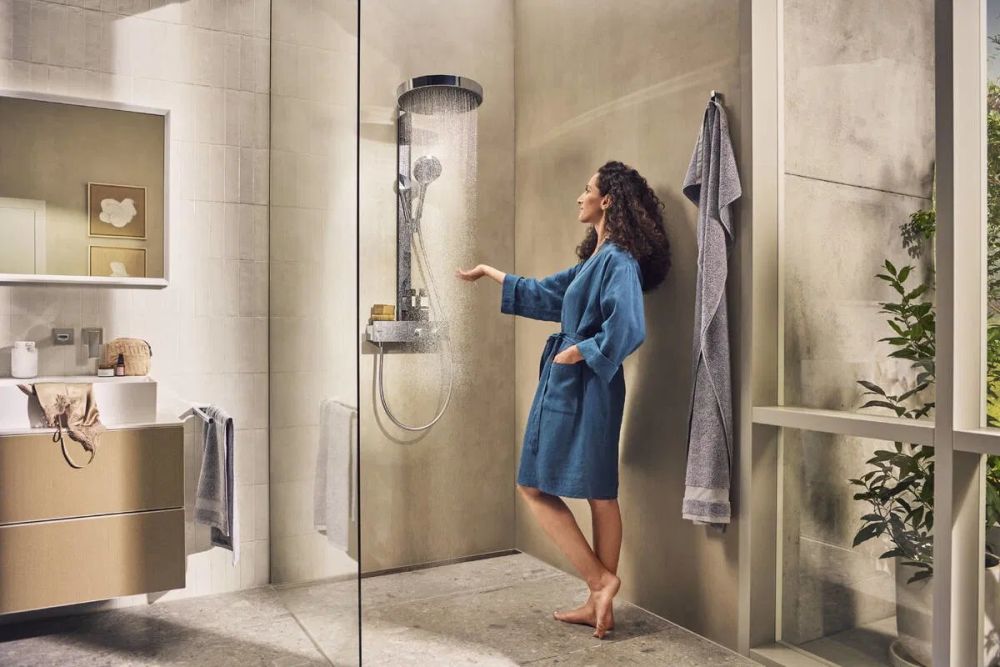 Душова система з термостатом Hansgrohe Rainfinity хром 28742000
