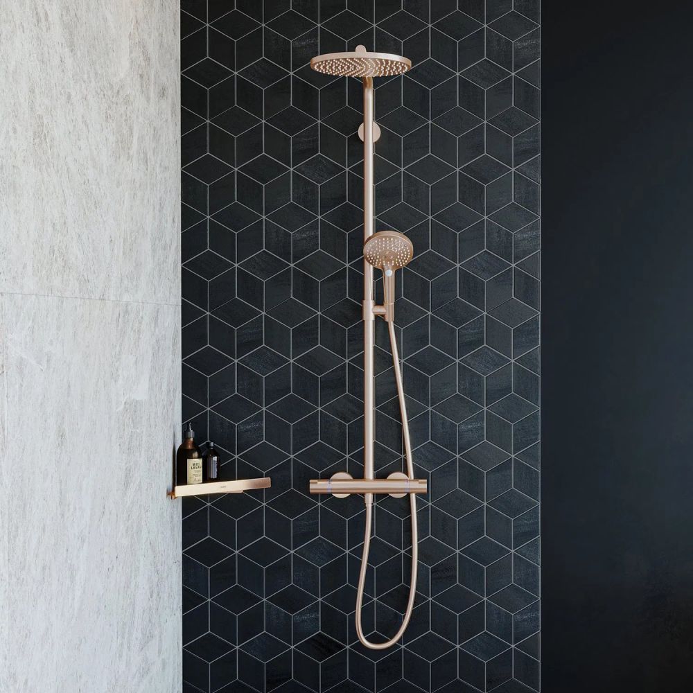 Душевая система с термостатом Hansgrohe Raindance S бронза 28823140