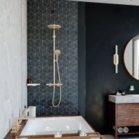 Душевая система с термостатом Hansgrohe Raindance S бронза 28823140