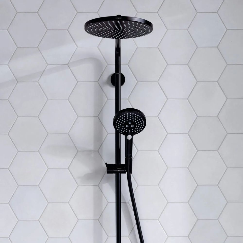 Душова система з термостатом Hansgrohe Raindance S чорний матовий 28825670