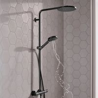 Душова система з термостатом Hansgrohe Raindance S чорний матовий 28825670