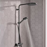 Душова система з термостатом Hansgrohe Raindance S чорний матовий 28825670
