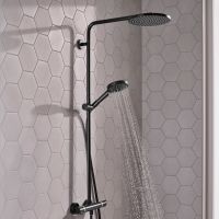 Душова система з термостатом Hansgrohe Raindance S чорний матовий 28825670