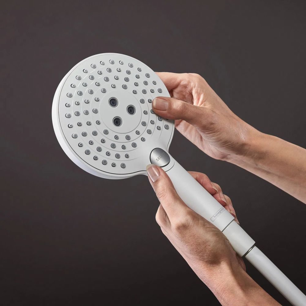 Душевая система с термостатом Hansgrohe Raindance S белый матовый 28825700
