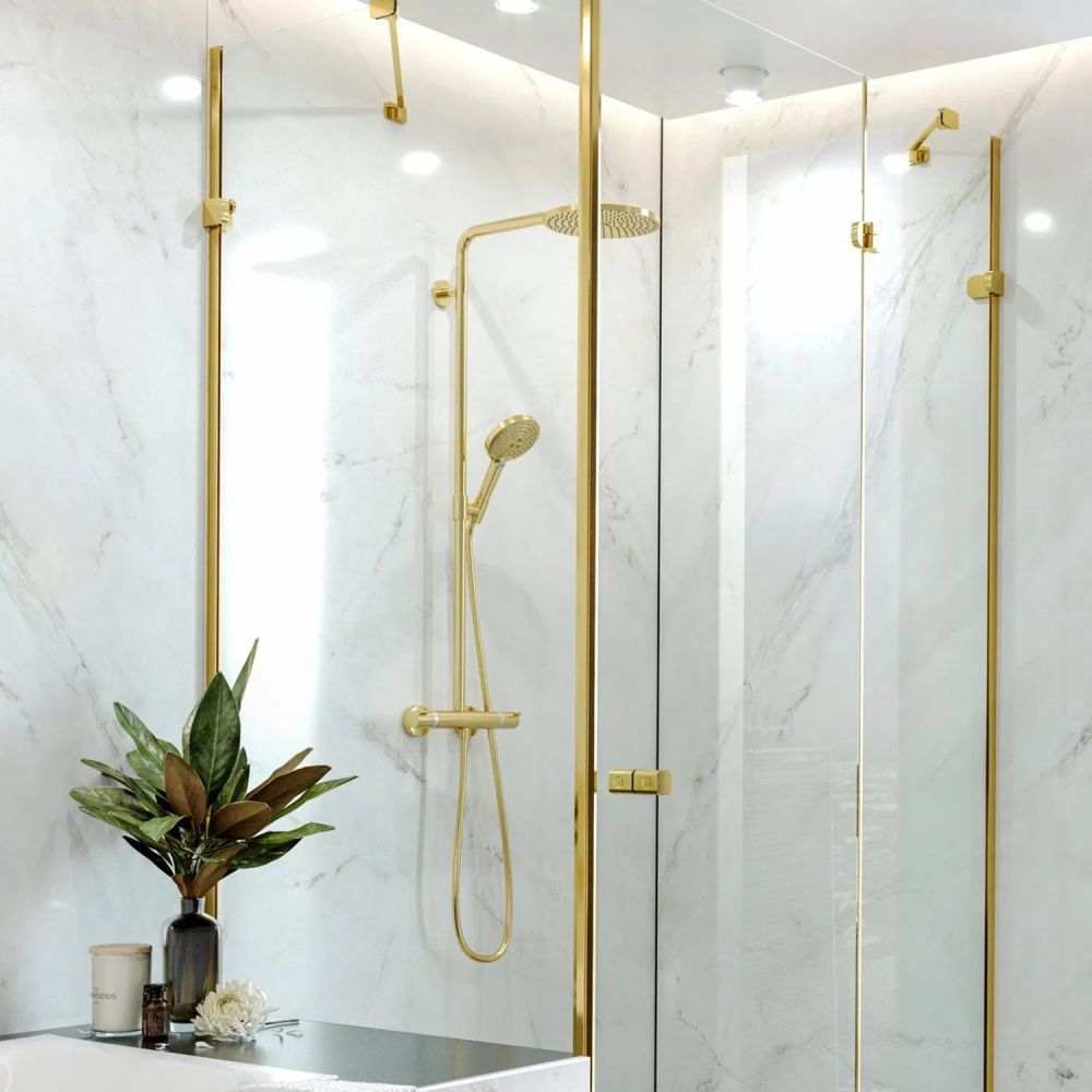 Душевая система с термостатом Hansgrohe Raindance S золото 28825990