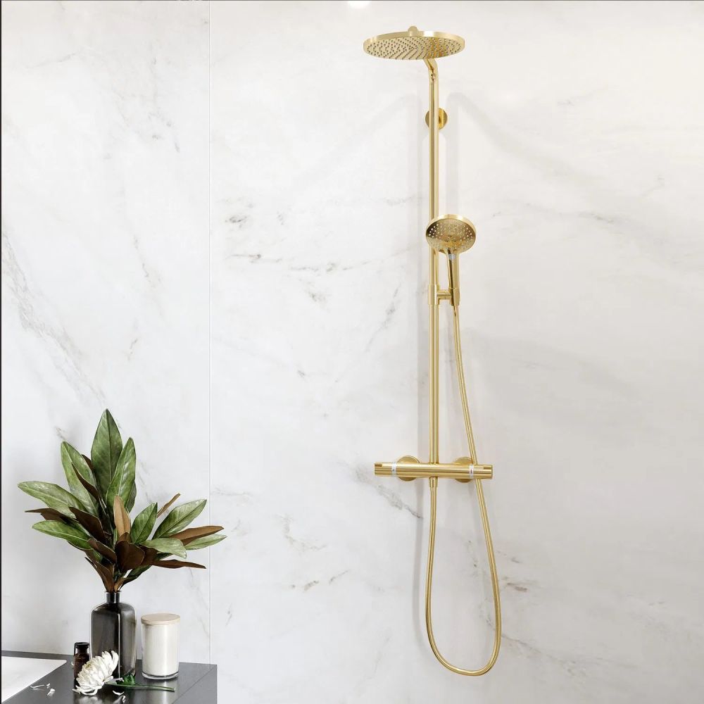 Душевая система с термостатом Hansgrohe Raindance S золото 28825990