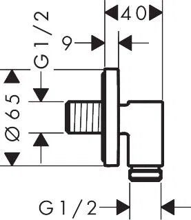 Шлангове підключення Hansgrohe Fixfit S чорний матовий 28882670
