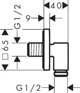 Шлангове підключення Hansgrohe Fixfit E хром 28883000