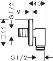 Шлангове підключення Hansgrohe Fixfit E хром 28883000