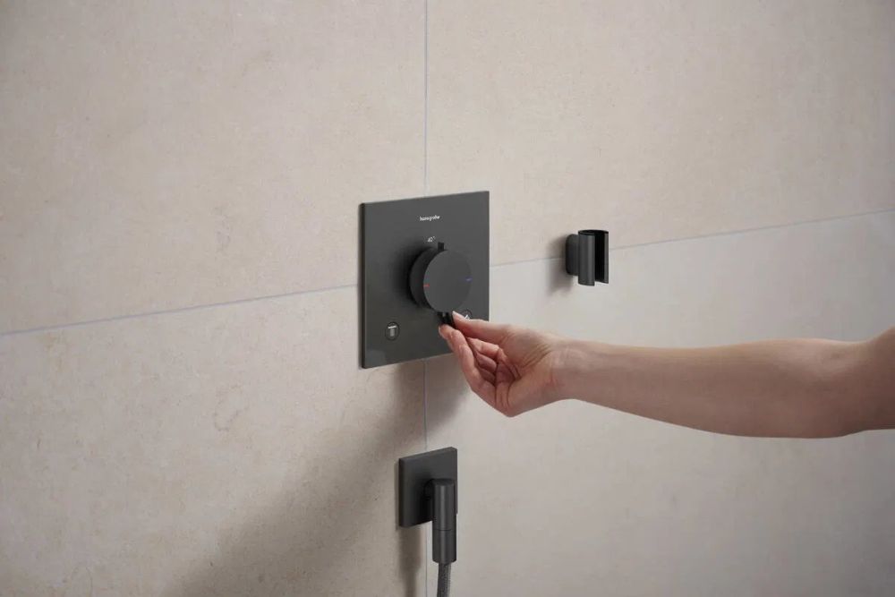 Тримач для ручного душу Hansgrohe Porter Fine чорний матовий хром 28885340