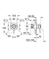 Змішувач прихованого монтажу Grohe BauClassic хром 29048000