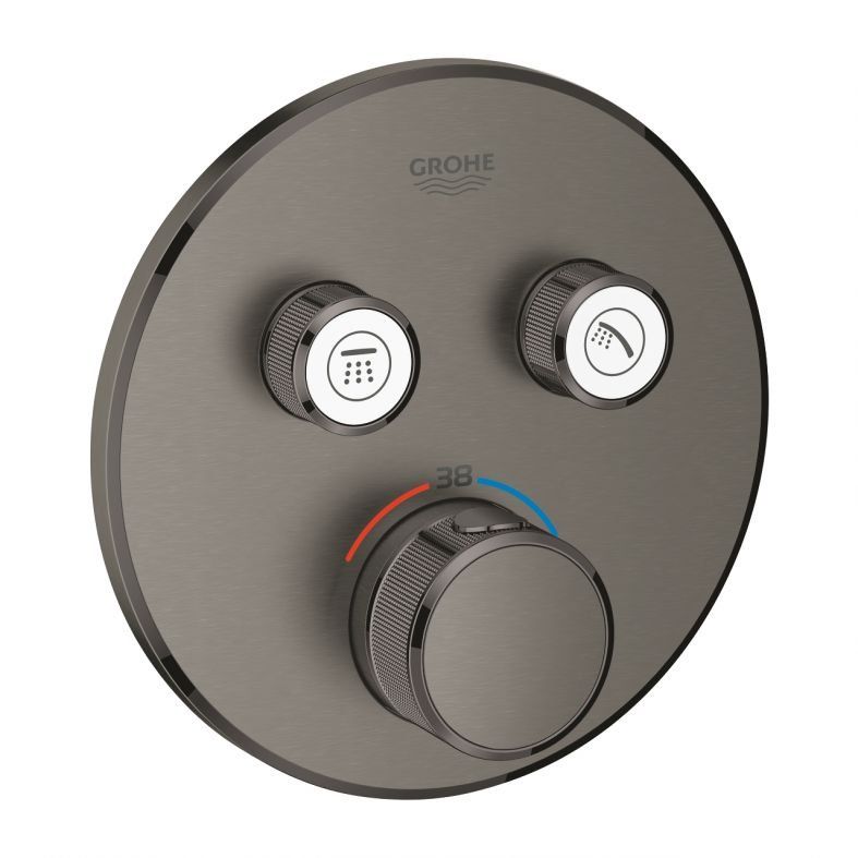 Змішувач прихованого монтажу Grohe Grohtherm SmartControl графіт темний матовий 29119AL0