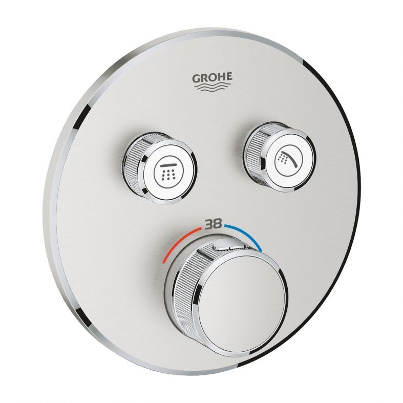 Смеситель скрытого монтажа Grohe Grohtherm SmartControl суперсталь 29119DC0