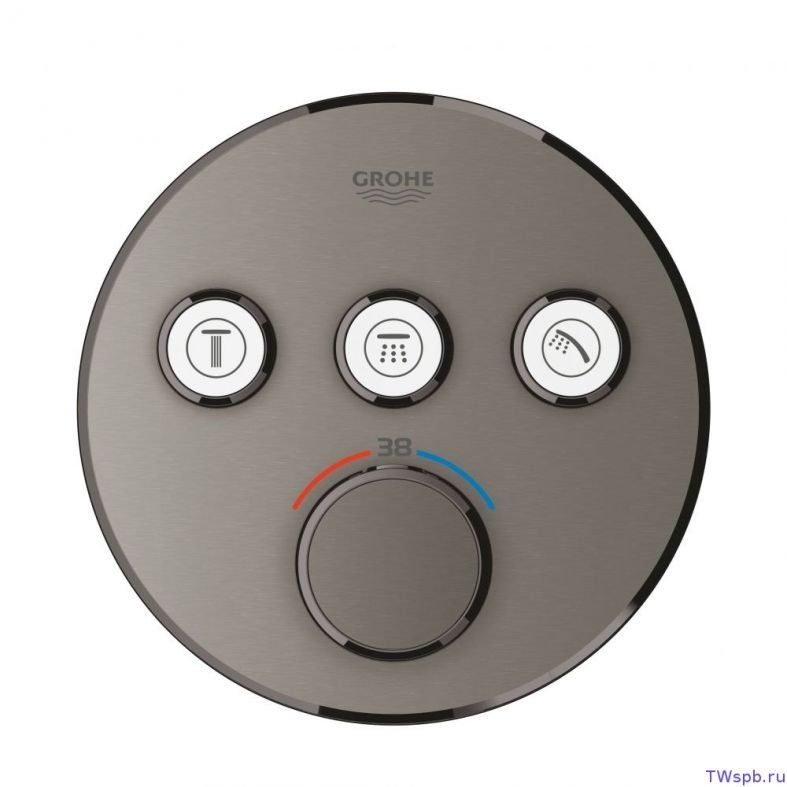 Змішувач прихованого монтажу Grohe Grohtherm SmartControl графіт темний матовий 29121AL0