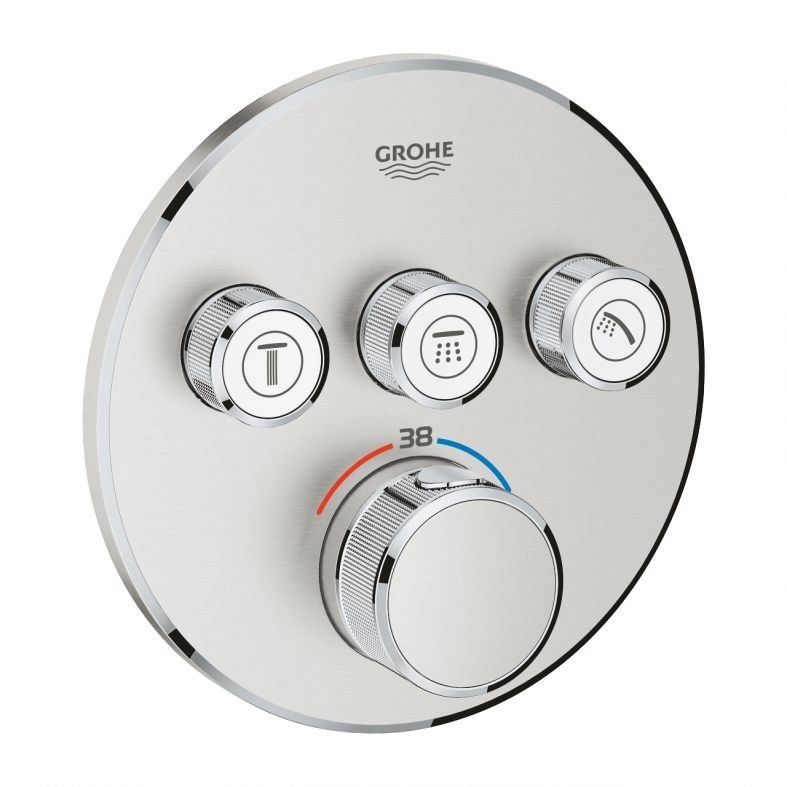 Змішувач прихованого монтажу Grohe Grohtherm SmartControl суперсталь 29121DC0