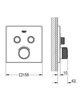 Змішувач прихованого монтажу Grohe Grohtherm SmartControl хром 29124000