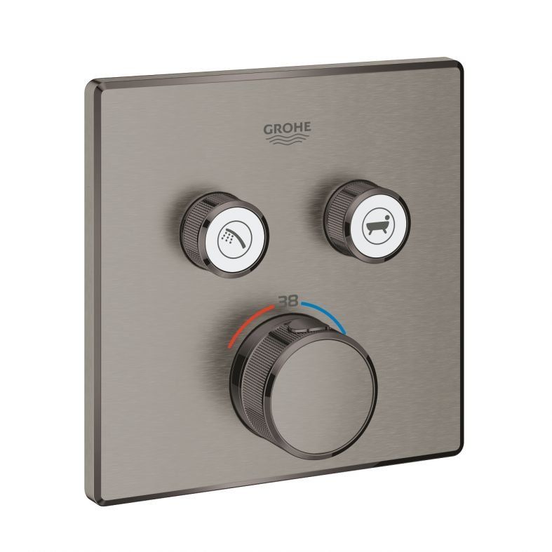 Змішувач прихованого монтажу Grohe Grohtherm SmartControl графіт темний матовий 29124AL0