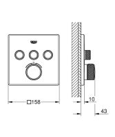 Змішувач прихованого монтажу Grohe Grohtherm SmartControl хром 29126000