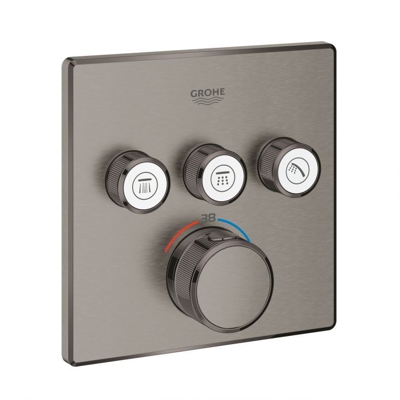 Змішувач прихованого монтажу Grohe Grohtherm SmartControl графіт темний матовий 29126AL0
