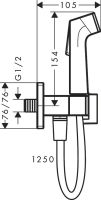 Гигиенический душ Hansgrohe Bidette бронза 29231140