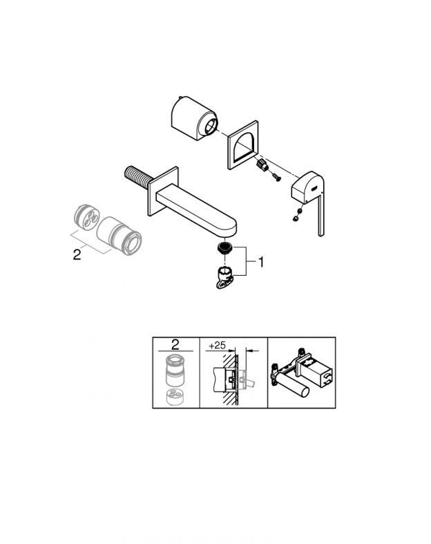 Змішувач для раковини Grohe Plus хром 29303003