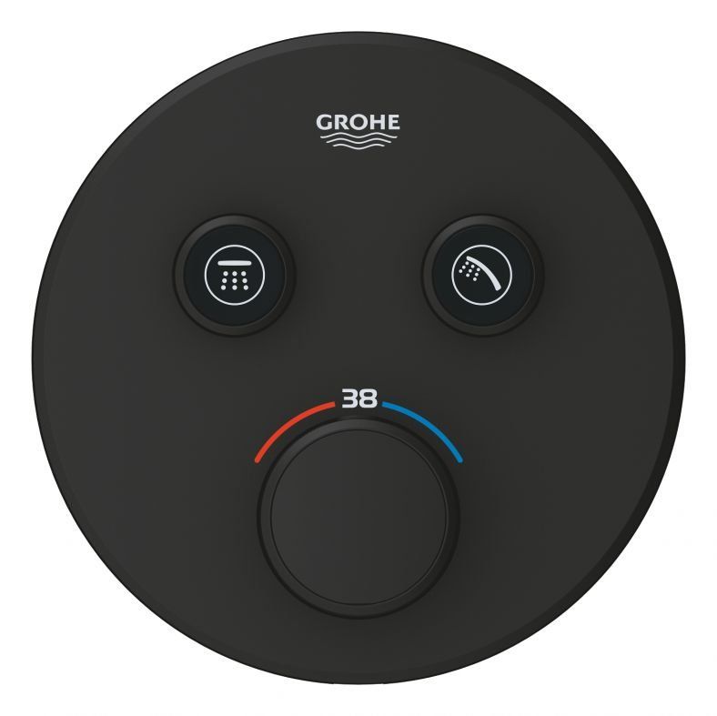 Змішувач прихованого монтажу Grohe Grohtherm SmartControl фантомний чорний 29507KF0