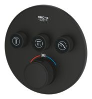 Змішувач прихованого монтажу Grohe Grohtherm SmartControl фантомний чорний 29508KF0