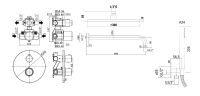 Душевая система скрытого монтажа Paffoni Shower сталь KITLIQ018ST300