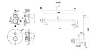Душова система прихованого монтажу Paffoni Shower медове золото брашоване KITLIG015HG300