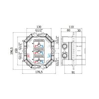 Вбудована частина для настінного змішувача Paffoni Compact Box CPBOX001