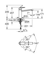 Змішувач для кухні Grohe Eurosmart Cosmopolitan суперсталь 30193DC0
