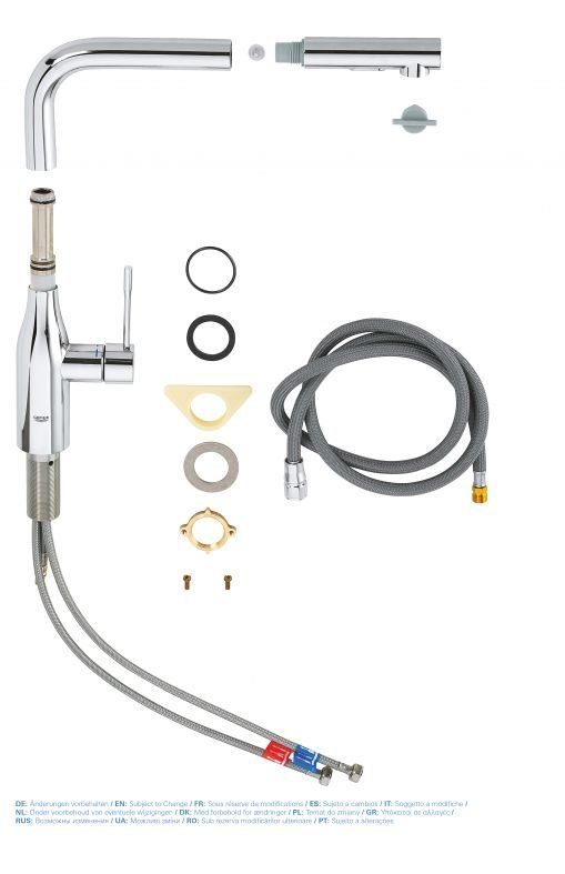 Змішувач для кухні Grohe Essence хром 30270000 з висувною лійкою