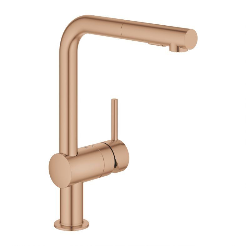 Змішувач для кухні Grohe Minta теплий захід сонця матовий 30274DL0 з висувною лійкою
