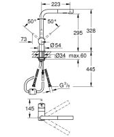 Змішувач для кухні Grohe Minta холодний світанок матовий 30274GN0 з висувною лійкою