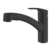Змішувач для кухні Grohe Eurosmart New чорний матовий 303052431 з висувною лійкою