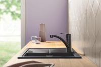 Змішувач для кухні Grohe Start чорний матовий 303072431 з висувною лійкою