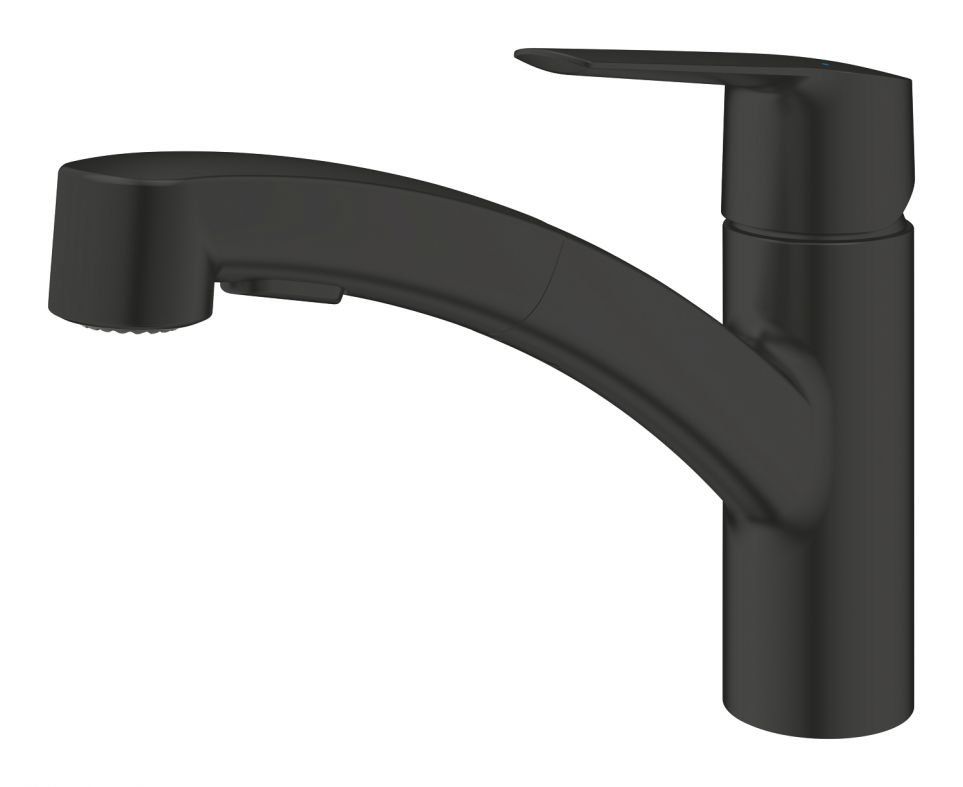 Змішувач для кухні Grohe Start чорний матовий 303072431 з висувною лійкою