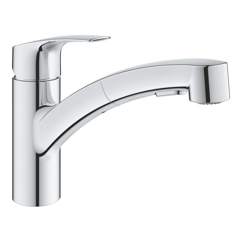Змішувач для кухні Grohe Via хром 30406000 з висувною лійкою