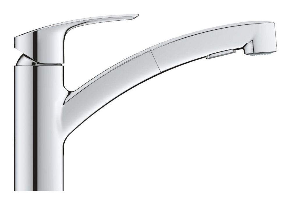 Змішувач для кухні Grohe Via хром 30406000 з висувною лійкою