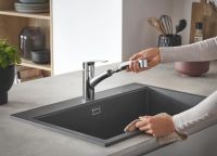 Змішувач для кухні Grohe Via хром 30406000 з висувною лійкою