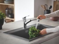 Змішувач для кухні Grohe Via хром 30406000 з висувною лійкою