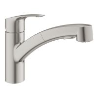 Змішувач для кухні Grohe Via суперсталь 30406DC0 з висувною лійкою