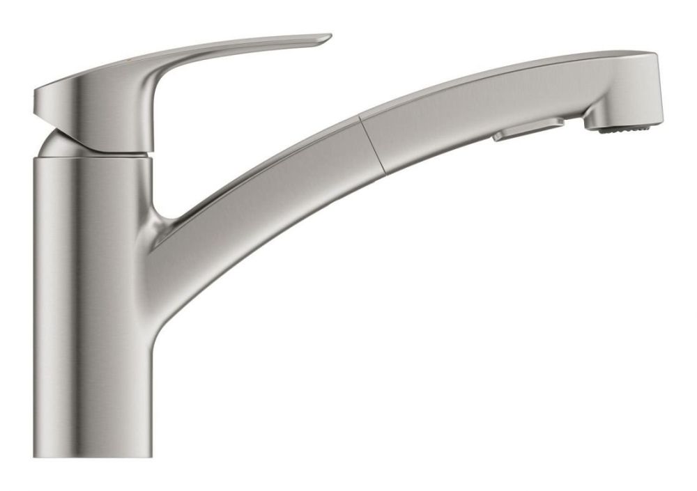 Змішувач для кухні Grohe Via суперсталь 30406DC0 з висувною лійкою
