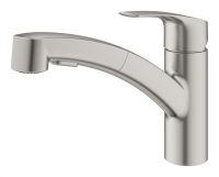 Змішувач для кухні Grohe Via суперсталь 30406DC0 з висувною лійкою