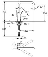 Смеситель для кухни Grohe Accent фантомный черный 30423KF0