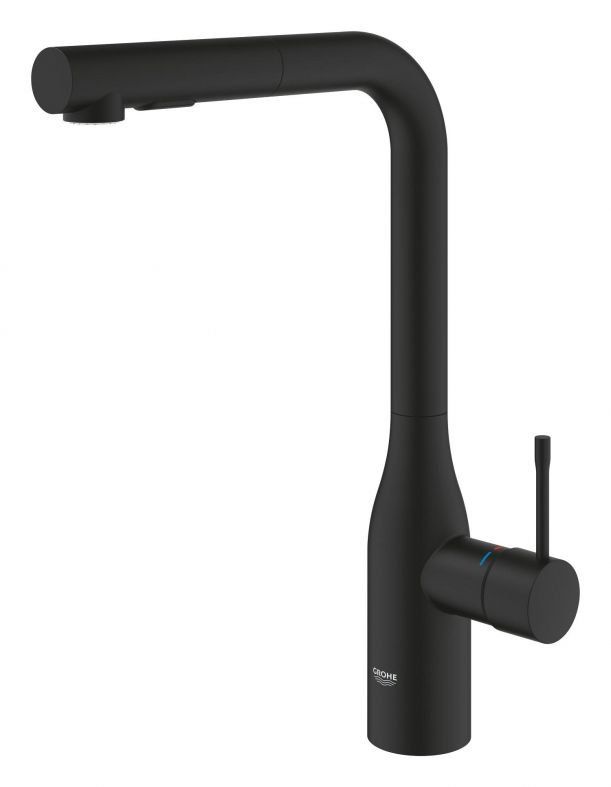 Змішувач для кухні Grohe Accent фантомний чорний 30432KF0 з висувною лійкою