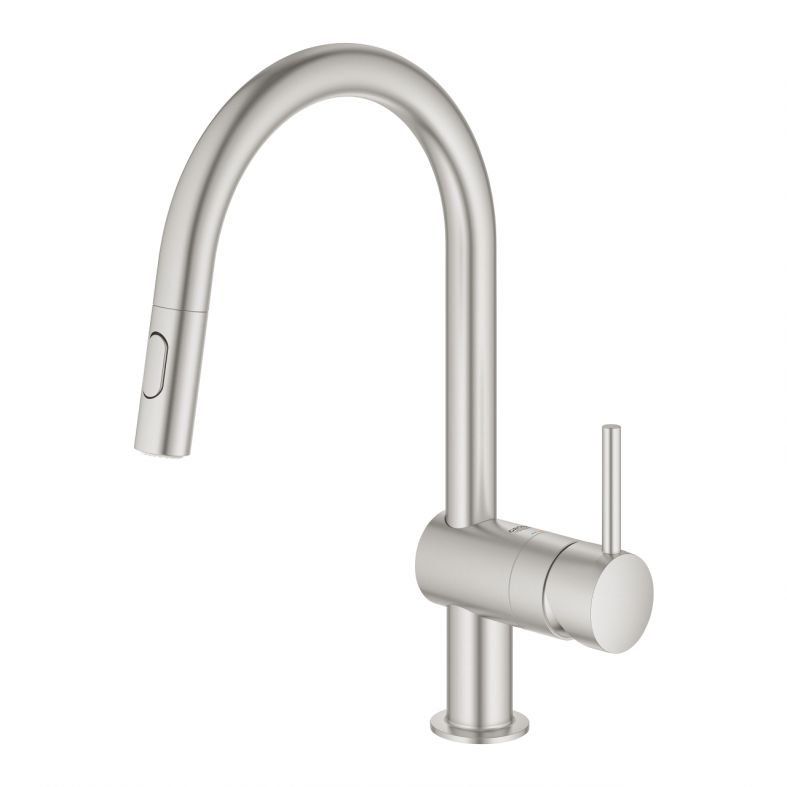 Змішувач для кухні Grohe Vento суперсталь 30438DC0 з висувною лійкою